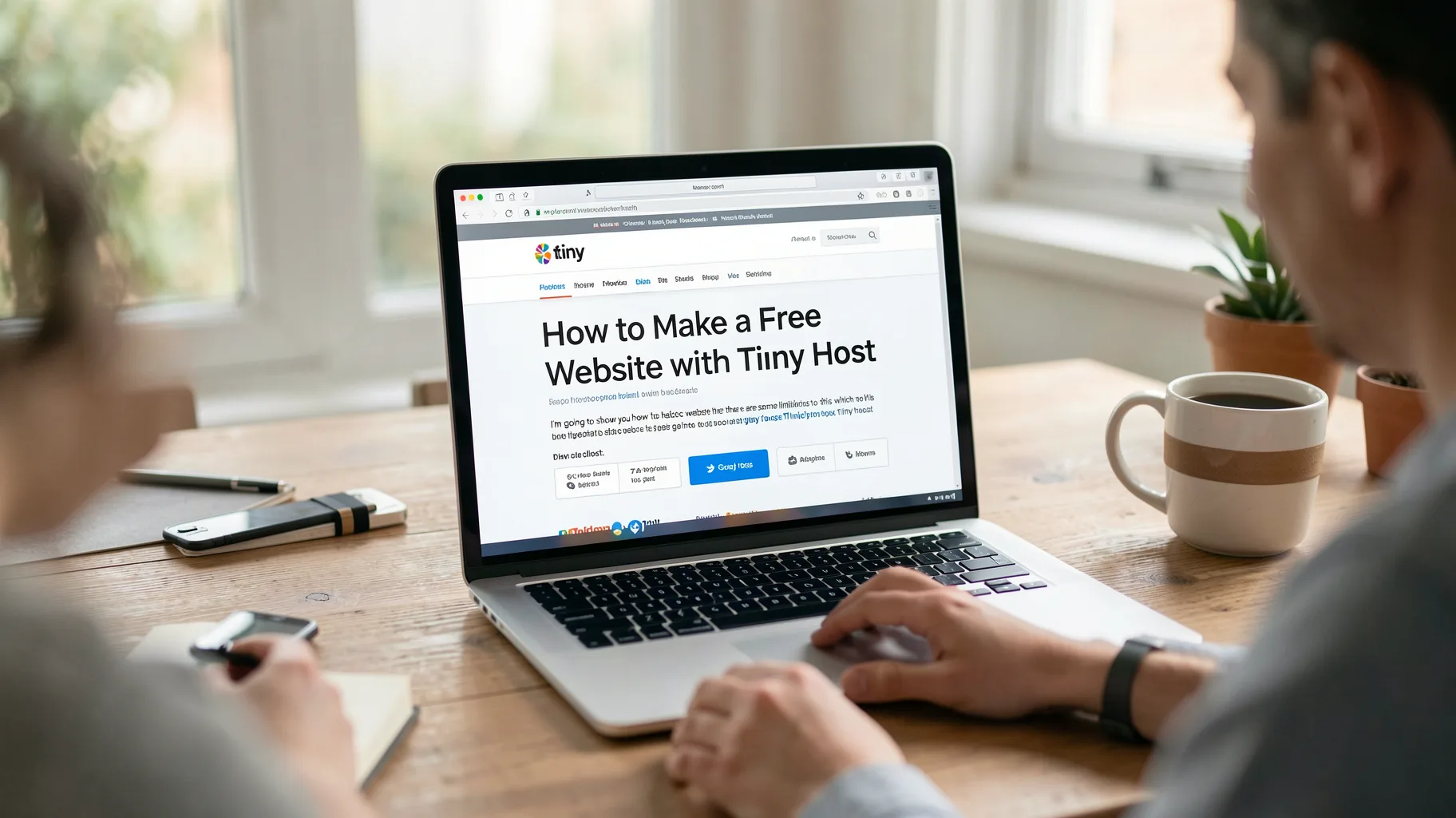 How to Make a Free Website with Tiiny Host — visual for let's