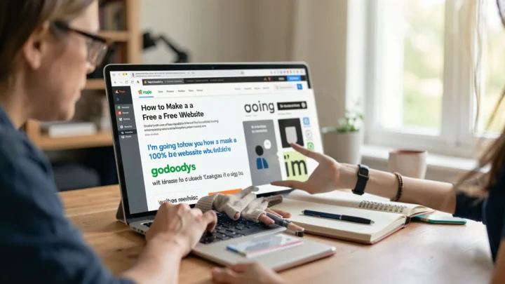 How to Make a Free Website with GoDaddy — visual for website