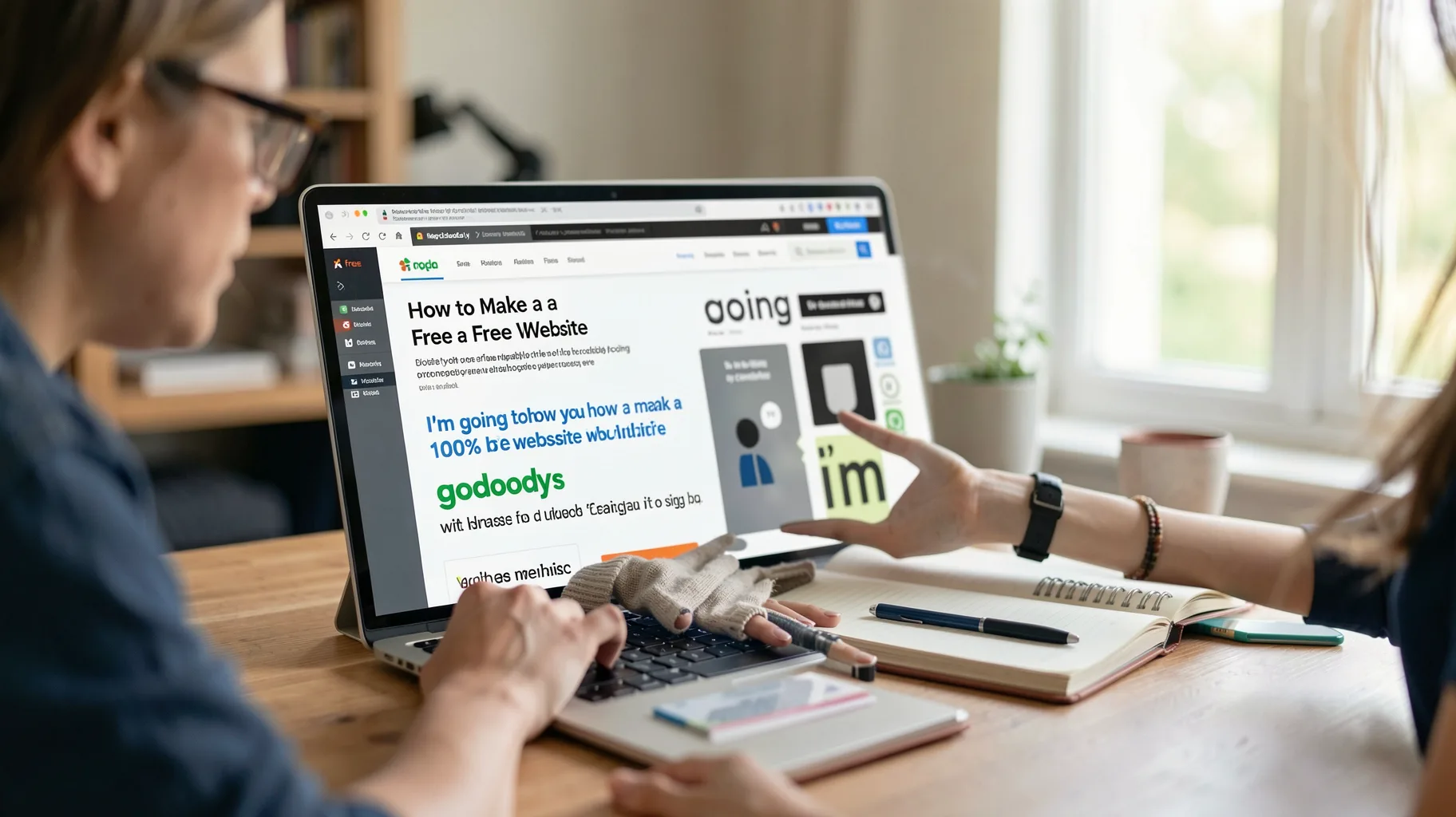 How to Make a Free Website with GoDaddy — visual for website