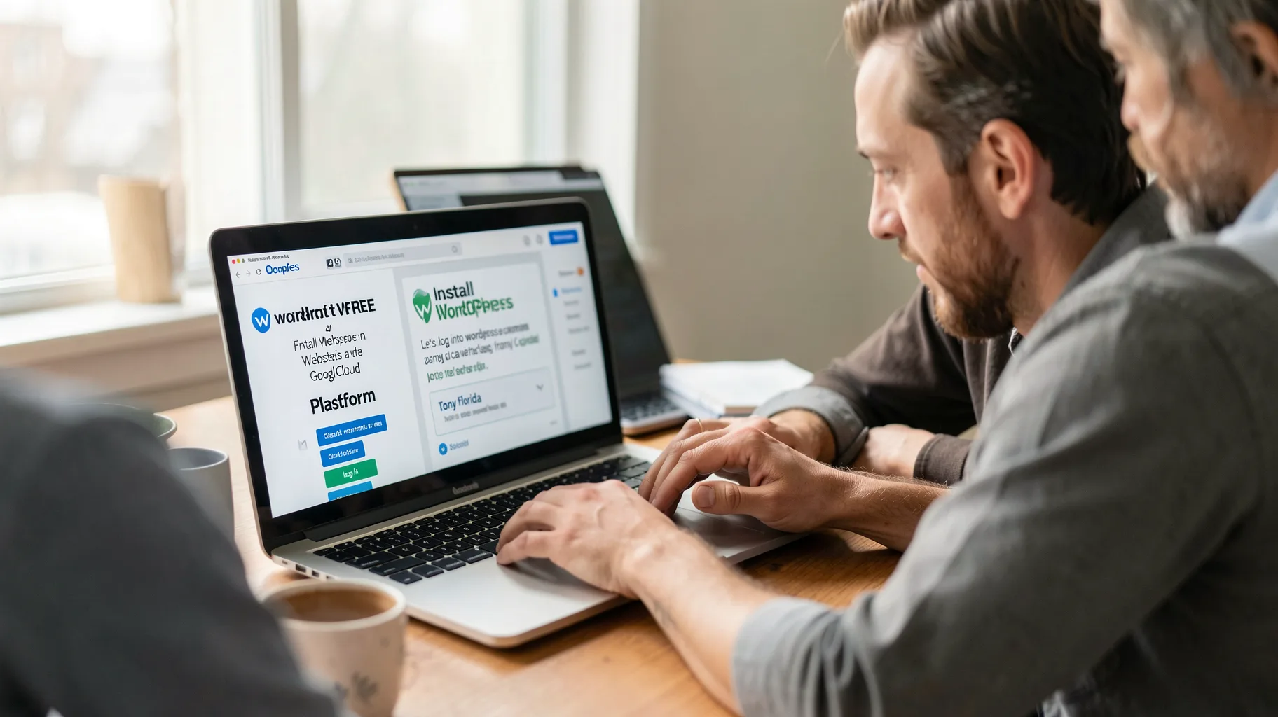 And Install WordPress and Just a Couple Seconds — visual for going