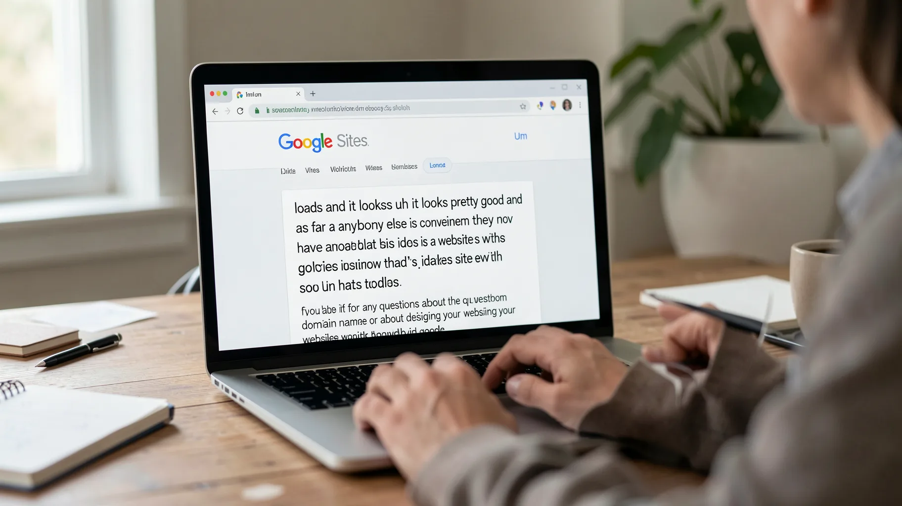 Website with Google Sites So Um — visual for we'll